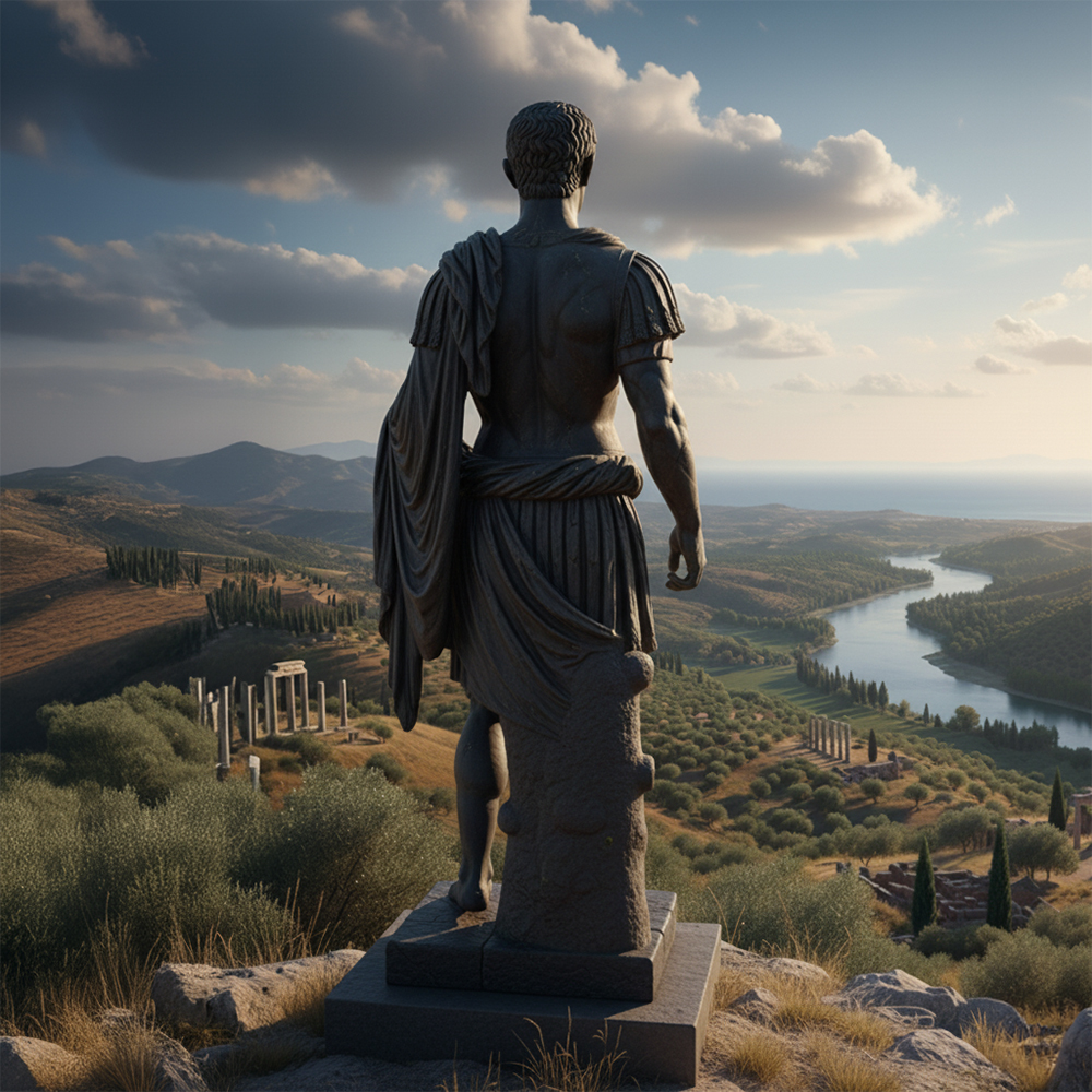 Back view Roman Bronze Figure