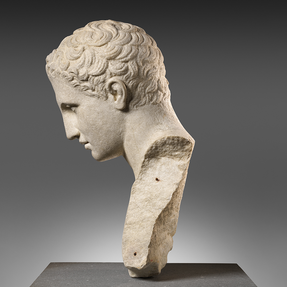 Broken Roman marble Bust