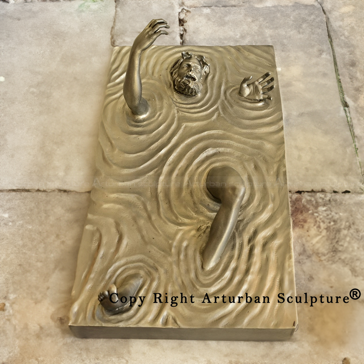 Bronze Awakening Sculpture emerging figure