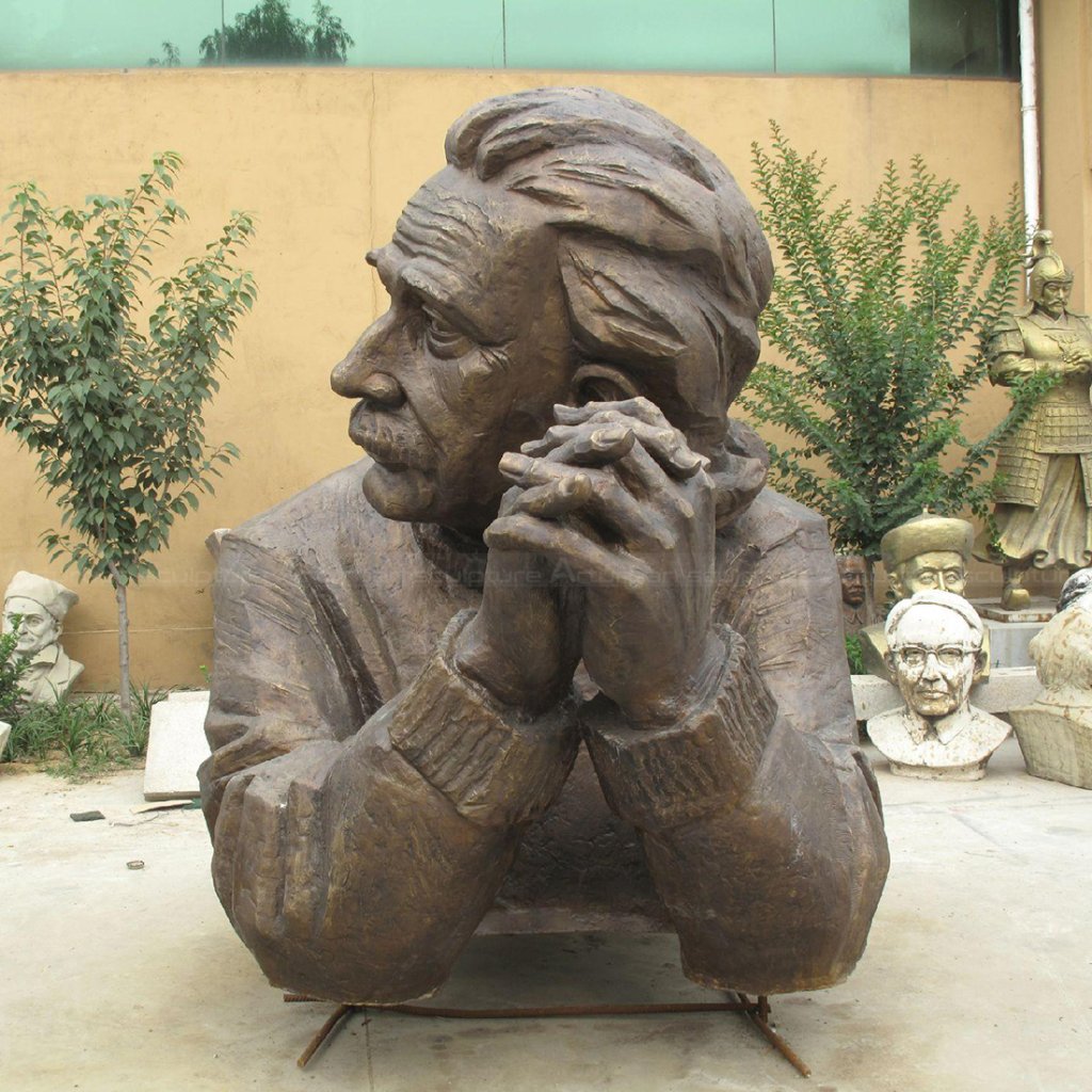 Bronze Einstein statue front view