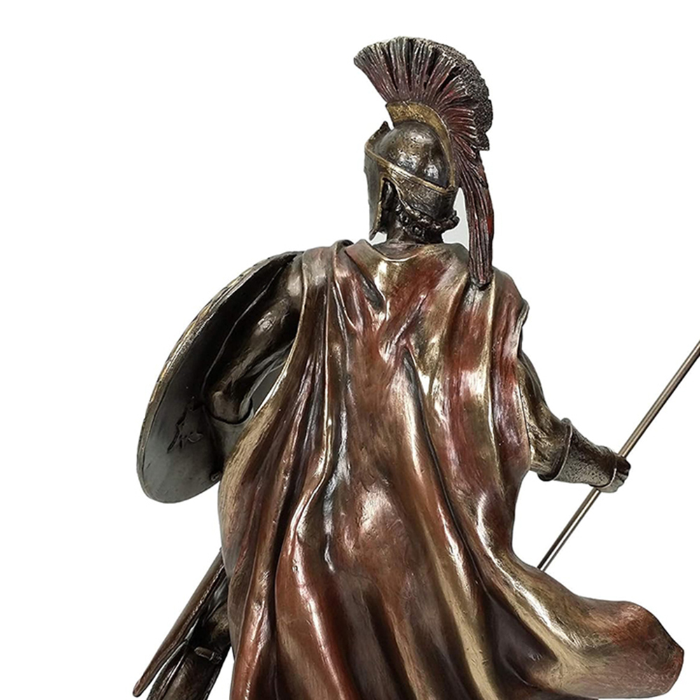 Bronze Hoplite Sculpture rear detail