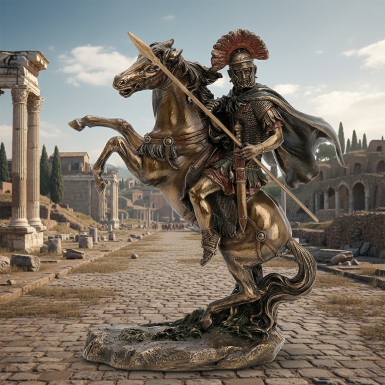 Roman Centurion on Horse Statue - Arturban Statue