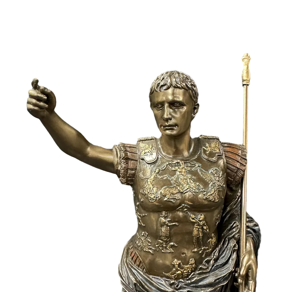 Bronze Statue Roman Emperor armor