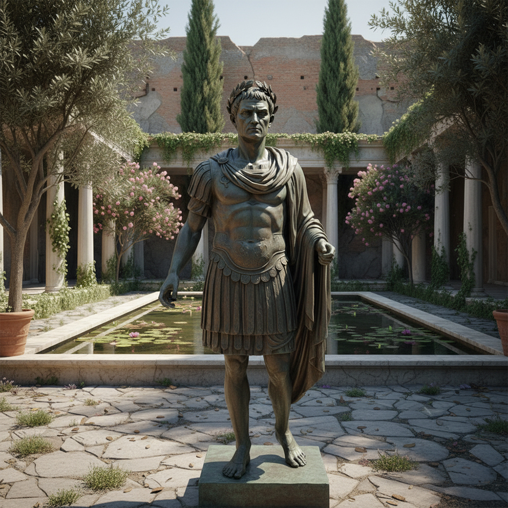 Bronze Statue of Julius Caesar front view