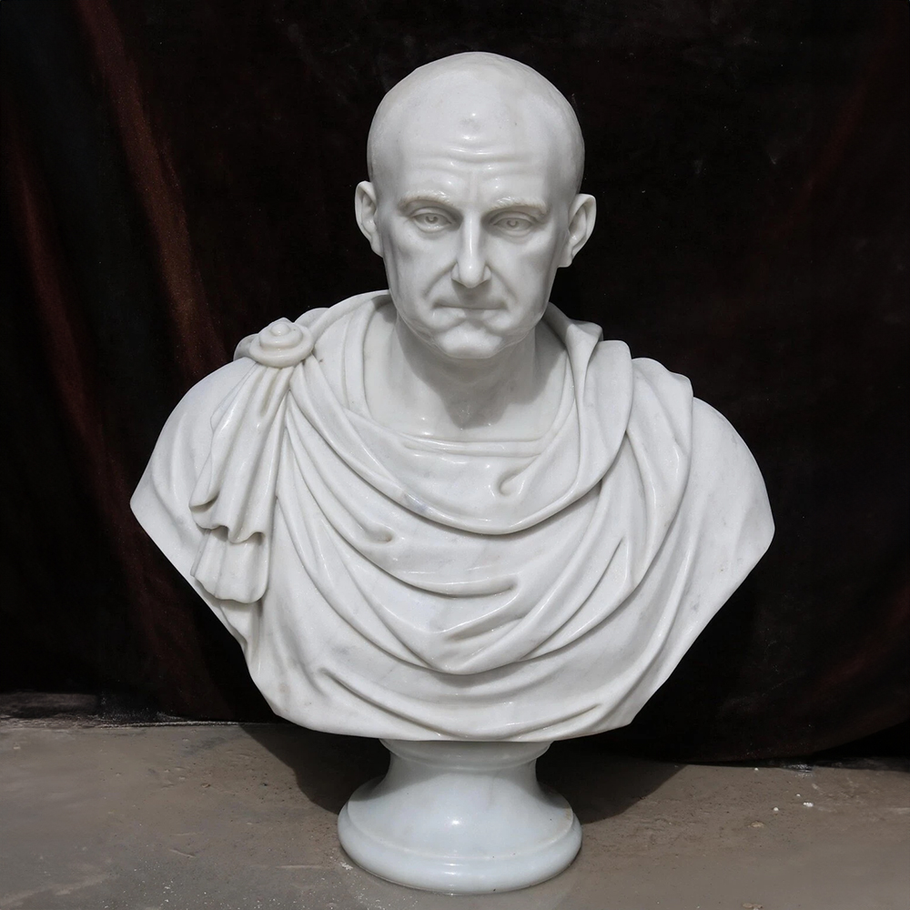 Bust of Scipio Africanus marble front view