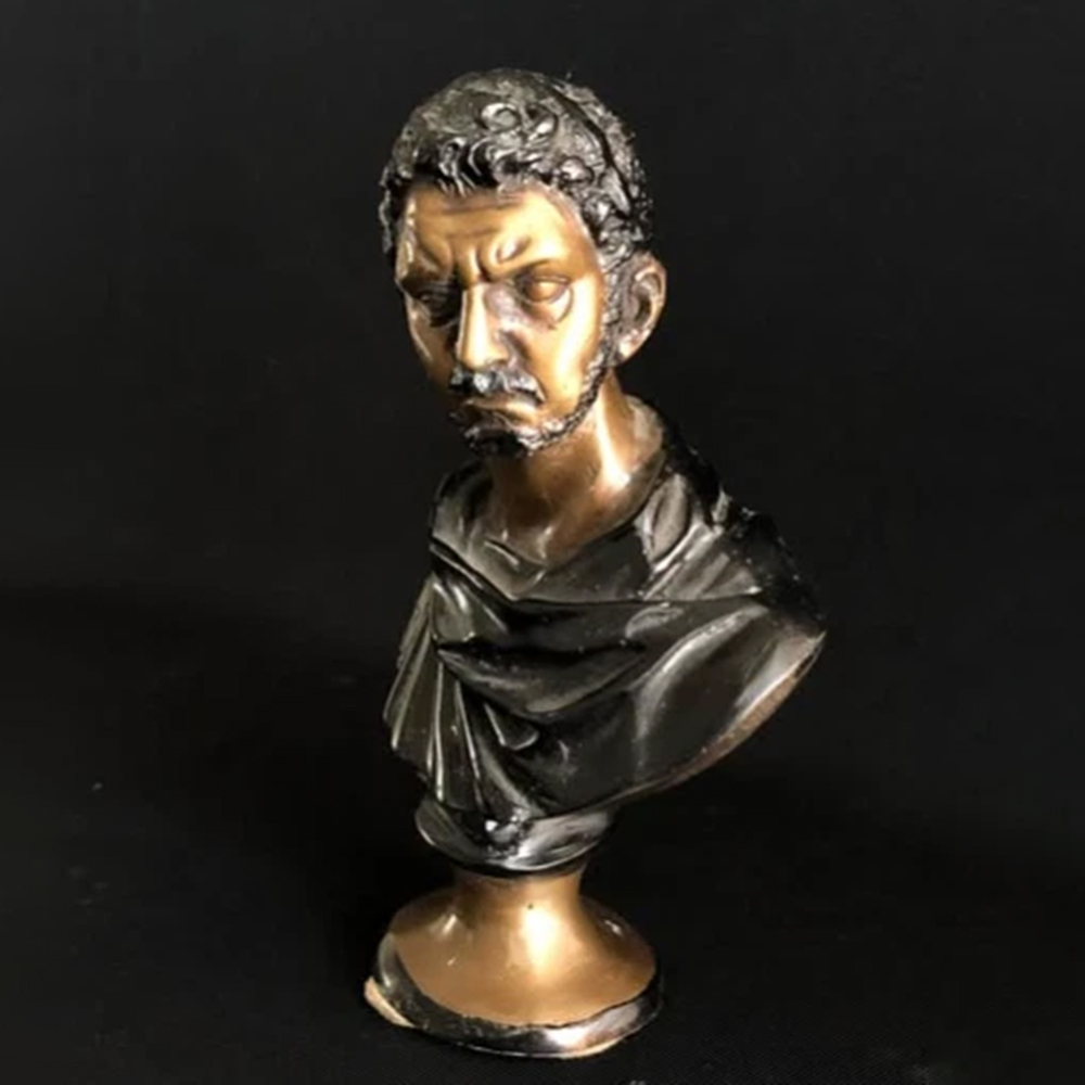 Caracalla Sculpture bronze bust front view