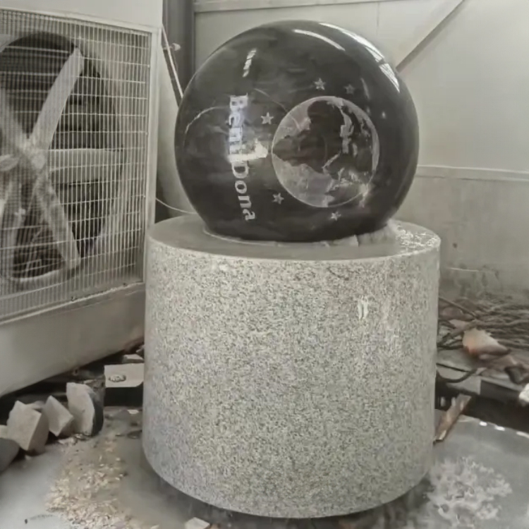 Carved Design Spinning Ball Water Fountain