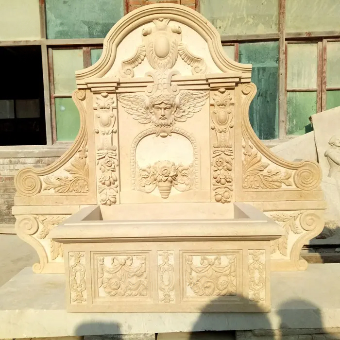 Classic Marble Courtyard Wall Fountain