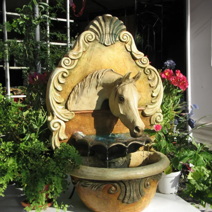 Classic Marble Horse Head Water Fountain