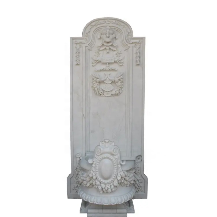 Classic Marble Wall Mounted Water Fountain Outdoor