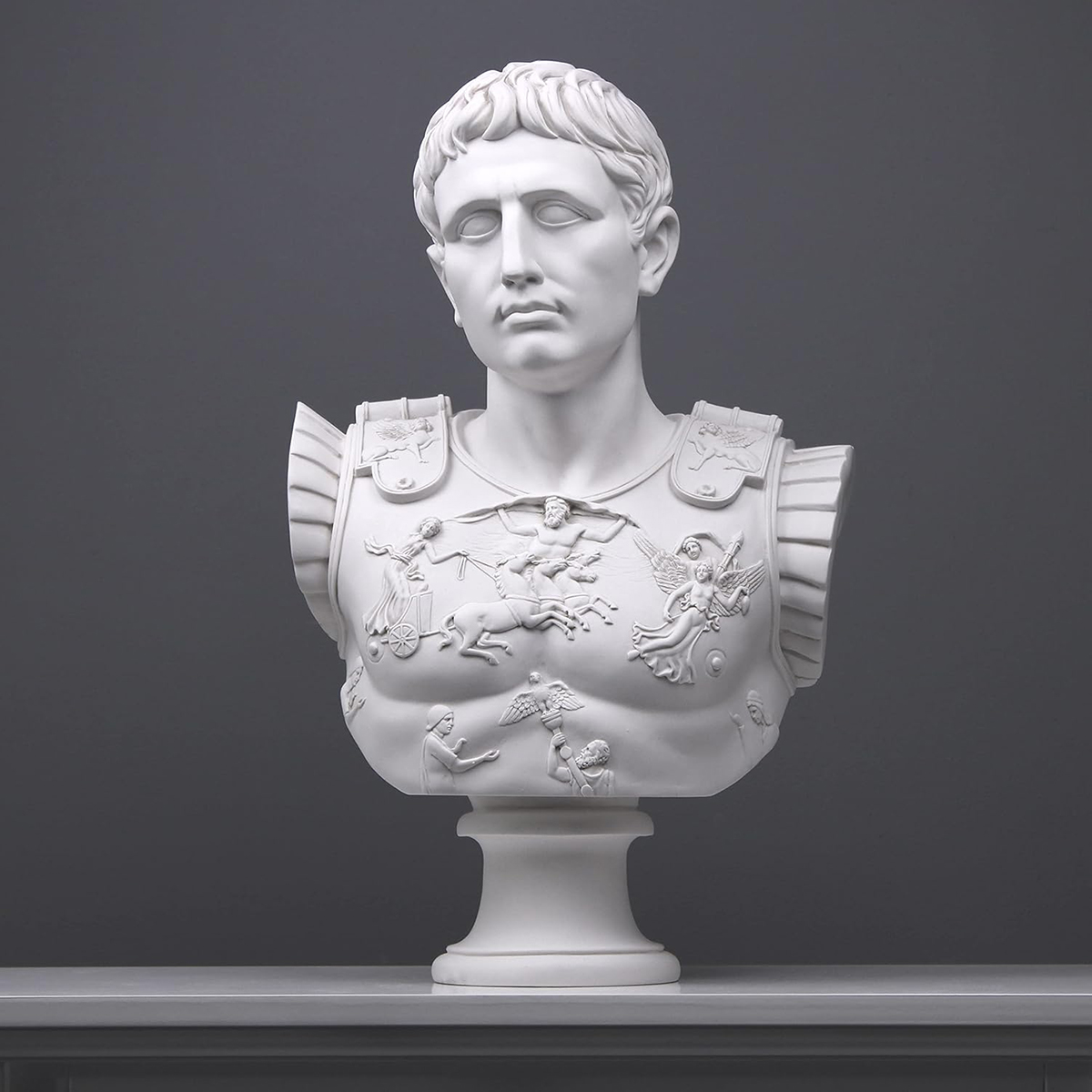 Classic Roman Emperor Augustus Marble bust