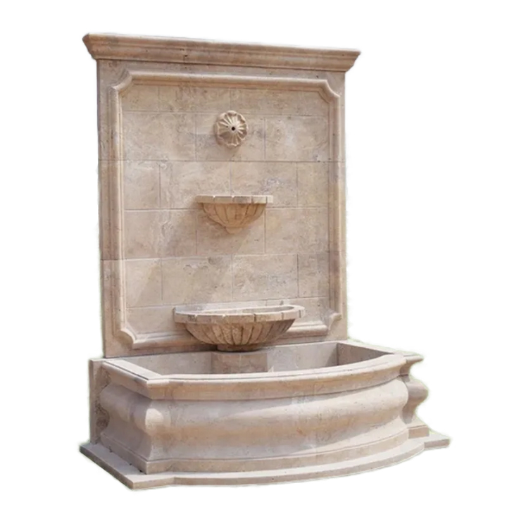 Classic Tuscan Wall Fountain Stone Design