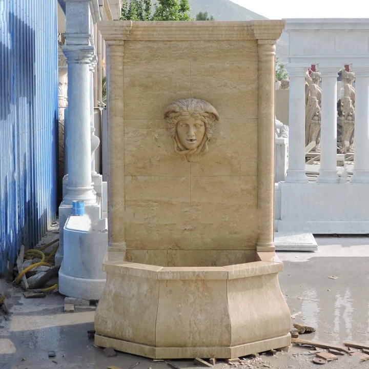 Classical Medusa Wall Fountain carved in marble