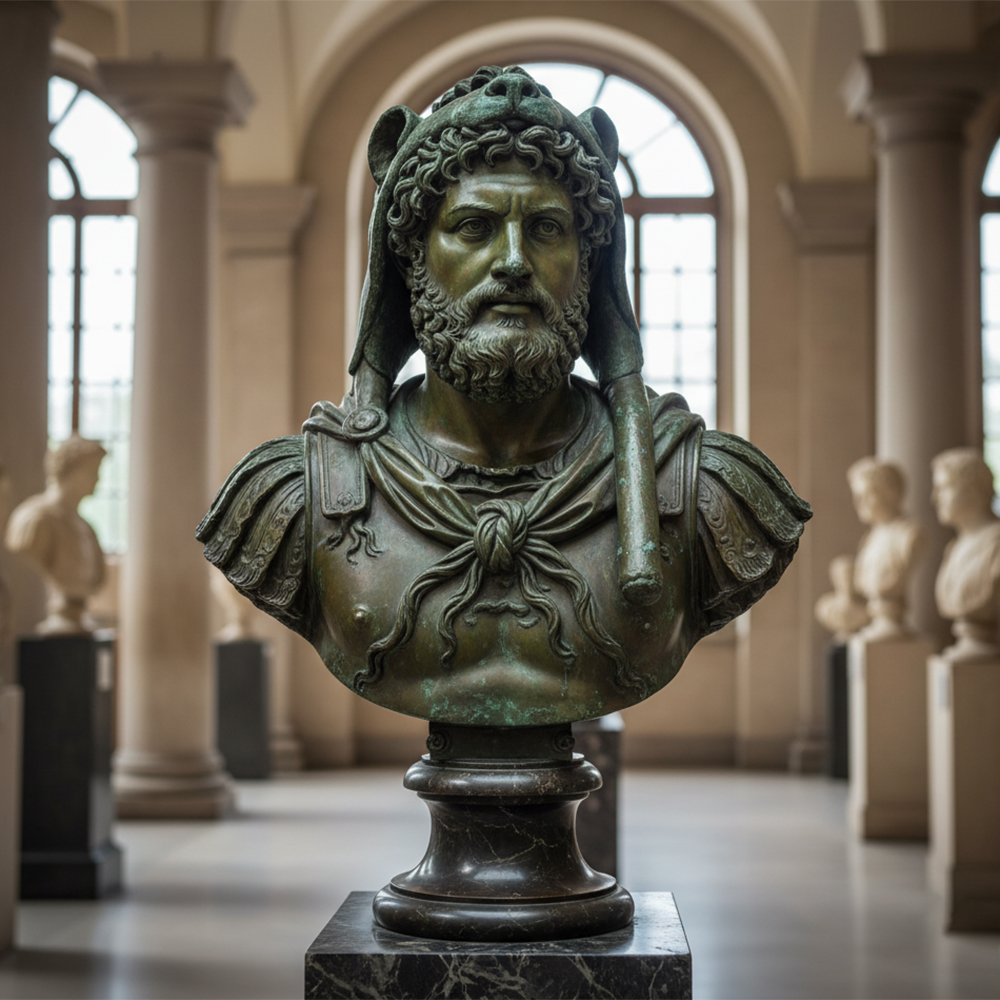 Commodus as Hercules bronze Sculpture museum