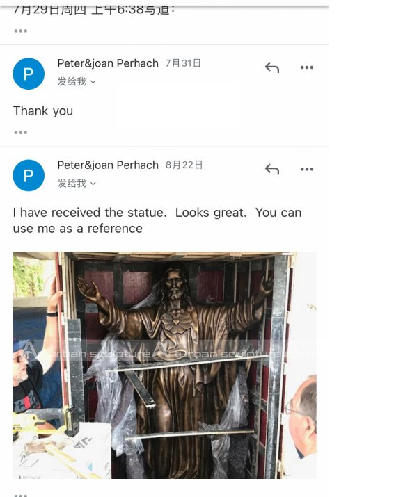 Customer review of Jesus with Open Arms Statue