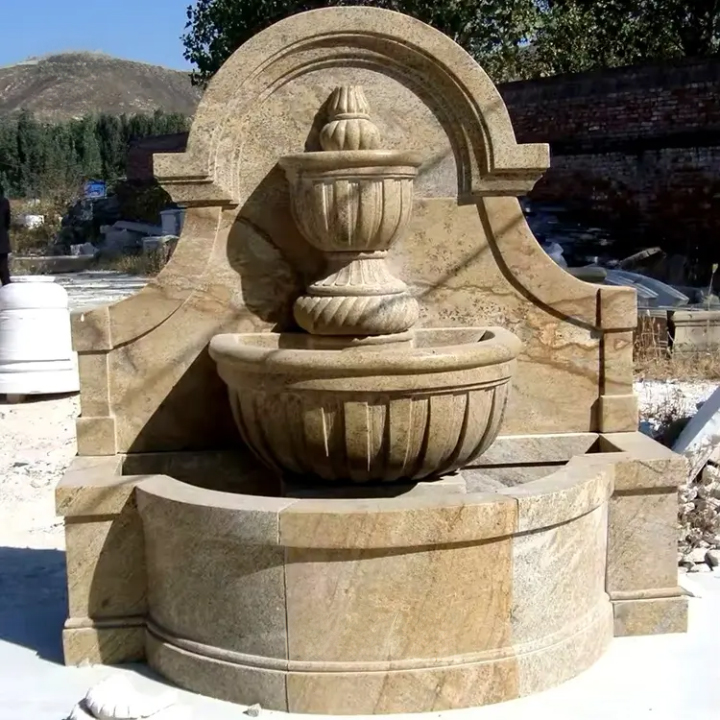 Decorative Marble Courtyard Wall Fountain