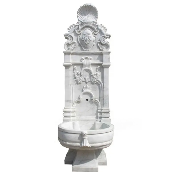 Decorative Marble Wall Mounted Water Fountain Outdoor