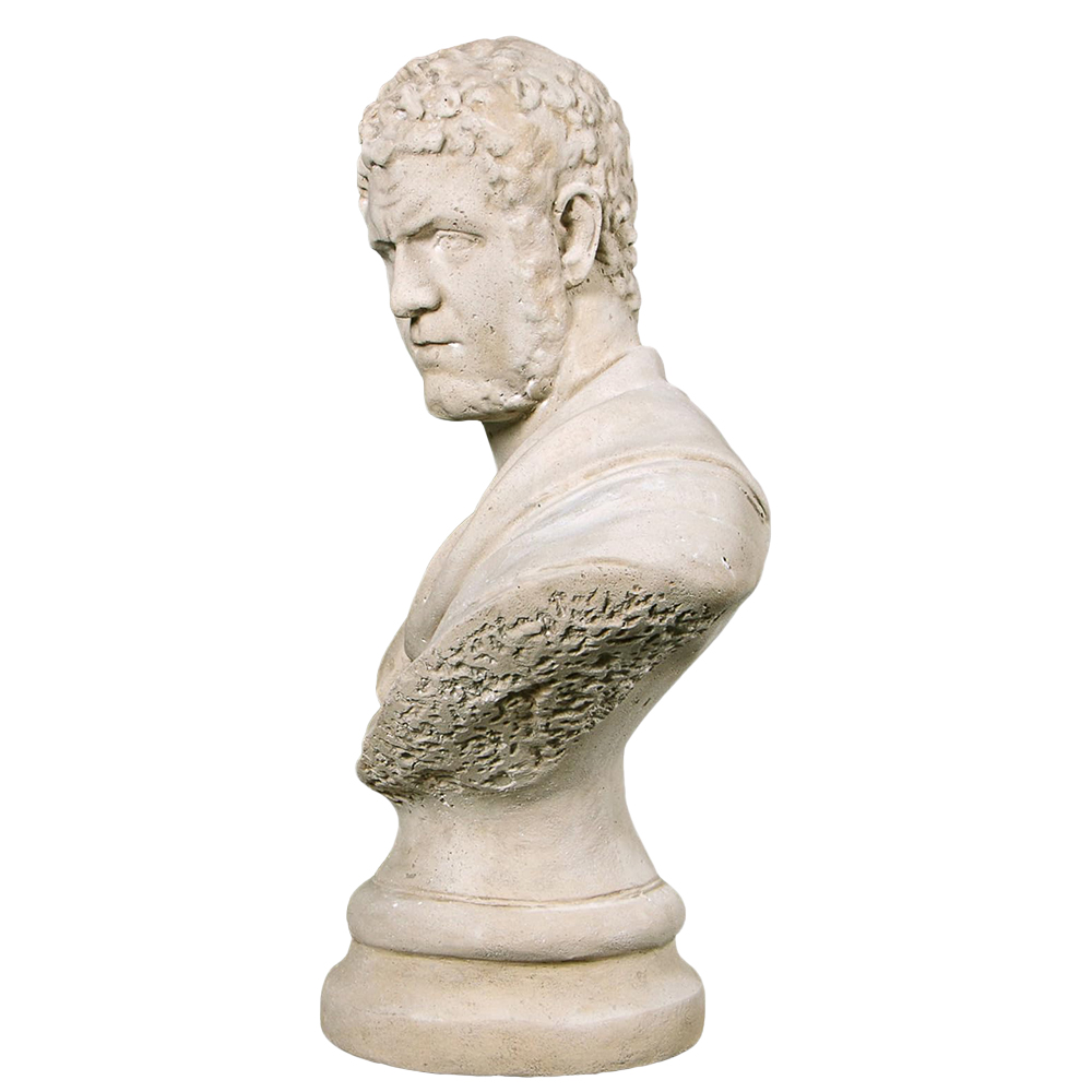 Emperor Caracalla marble Bust side