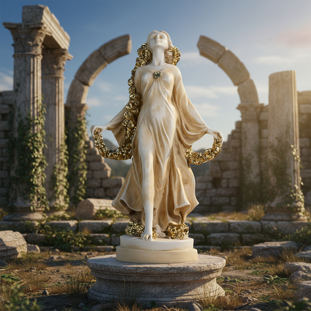 Flora Goddess of Flowers Statue Outdoors