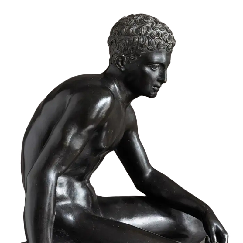 Greek Statue of Hermes close-up view