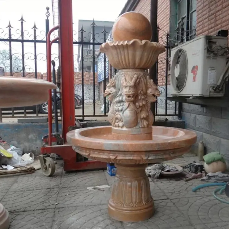 Hand carved marble 2 Tier Outdoor Fountain