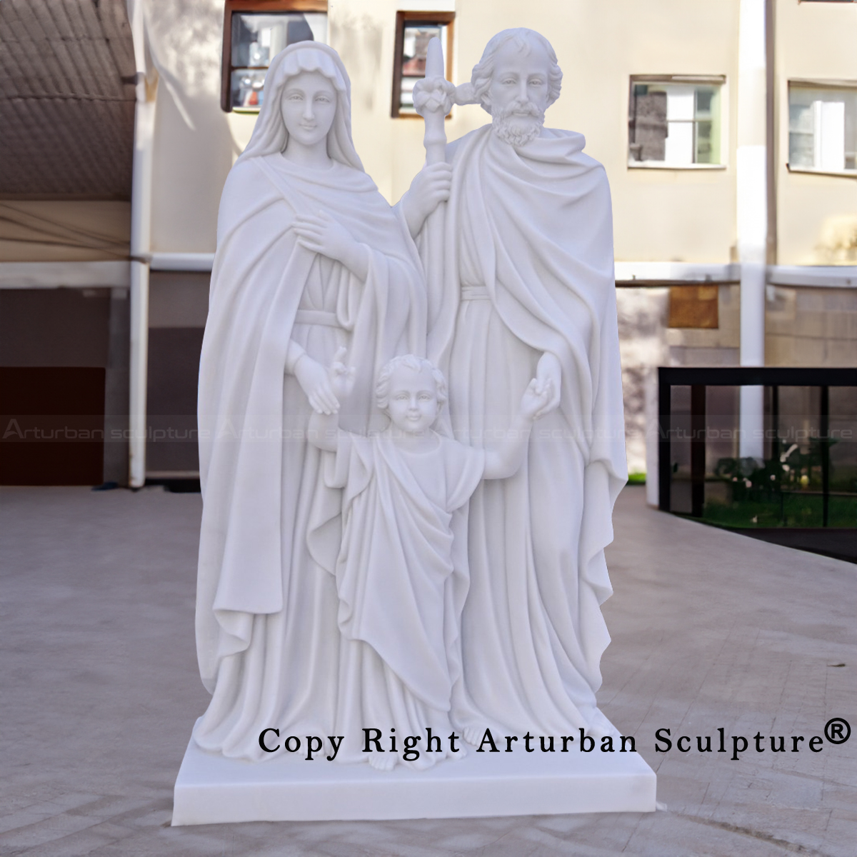 Holy Family Statue Catholic marble design