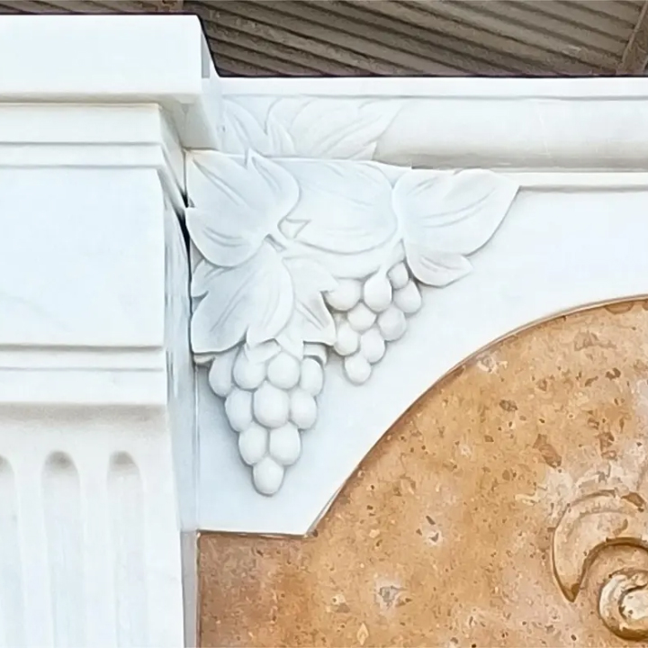 Horse Head Fountain marble wall detail