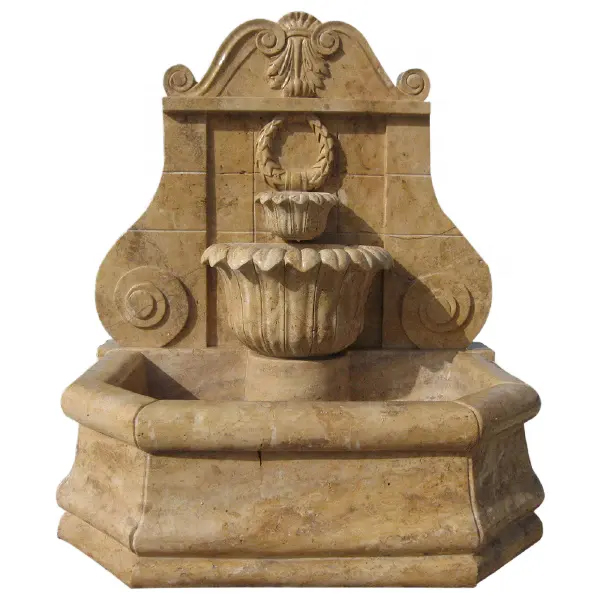 Italian Tuscan Wall Fountain with Basin