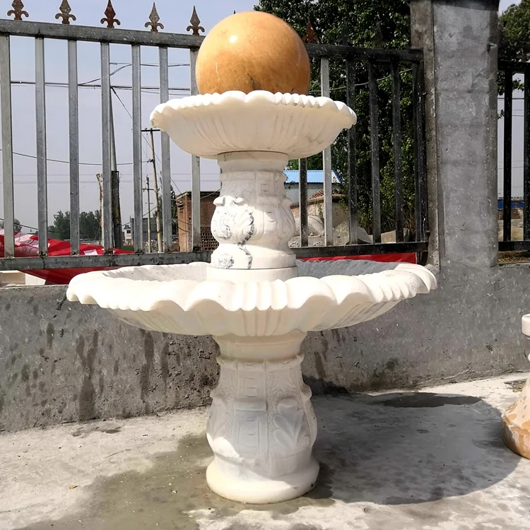 Marble 2 Tier Outdoor Fountain sculpture