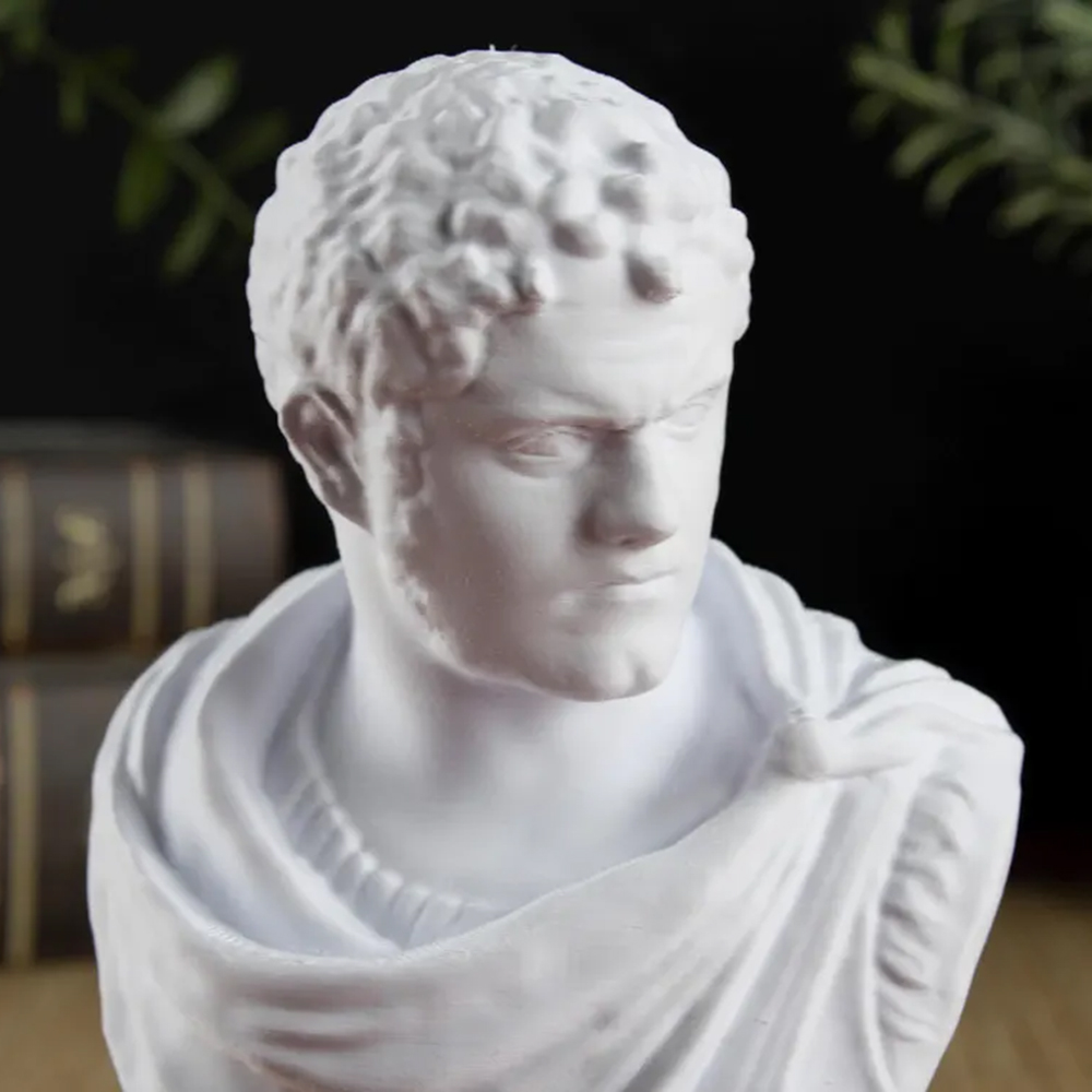 Marble Bust of Caracalla showing short curls