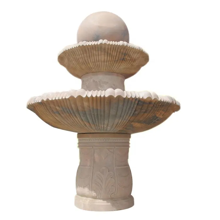 Marble Water Fountain with Ball on Top