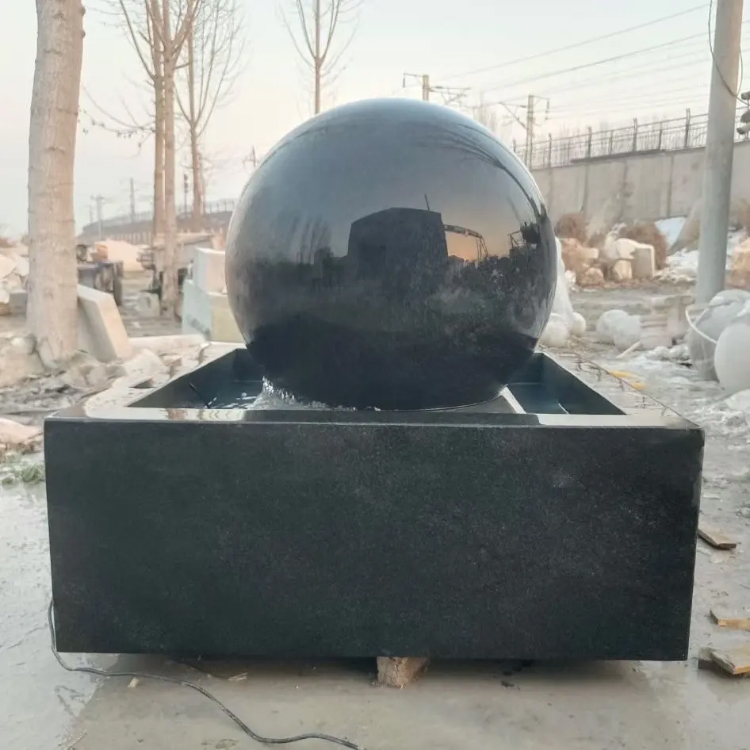 Outdoor Rolling Ball Water Fountain marble feature