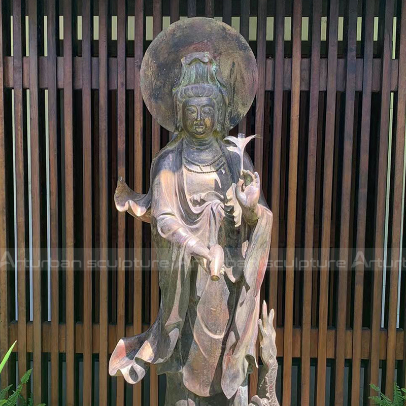 Patina antique finish bronze statue