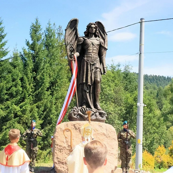 San Miguel Arcangel Statue for Sale bronze