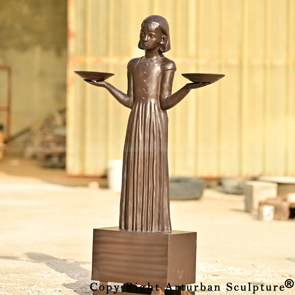 Savannah bird girl statue replica outdoor display
