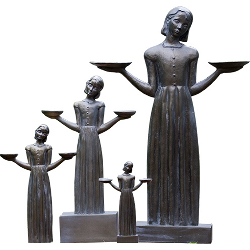 Savannah-bird-girl-statue-replica-size-comparison