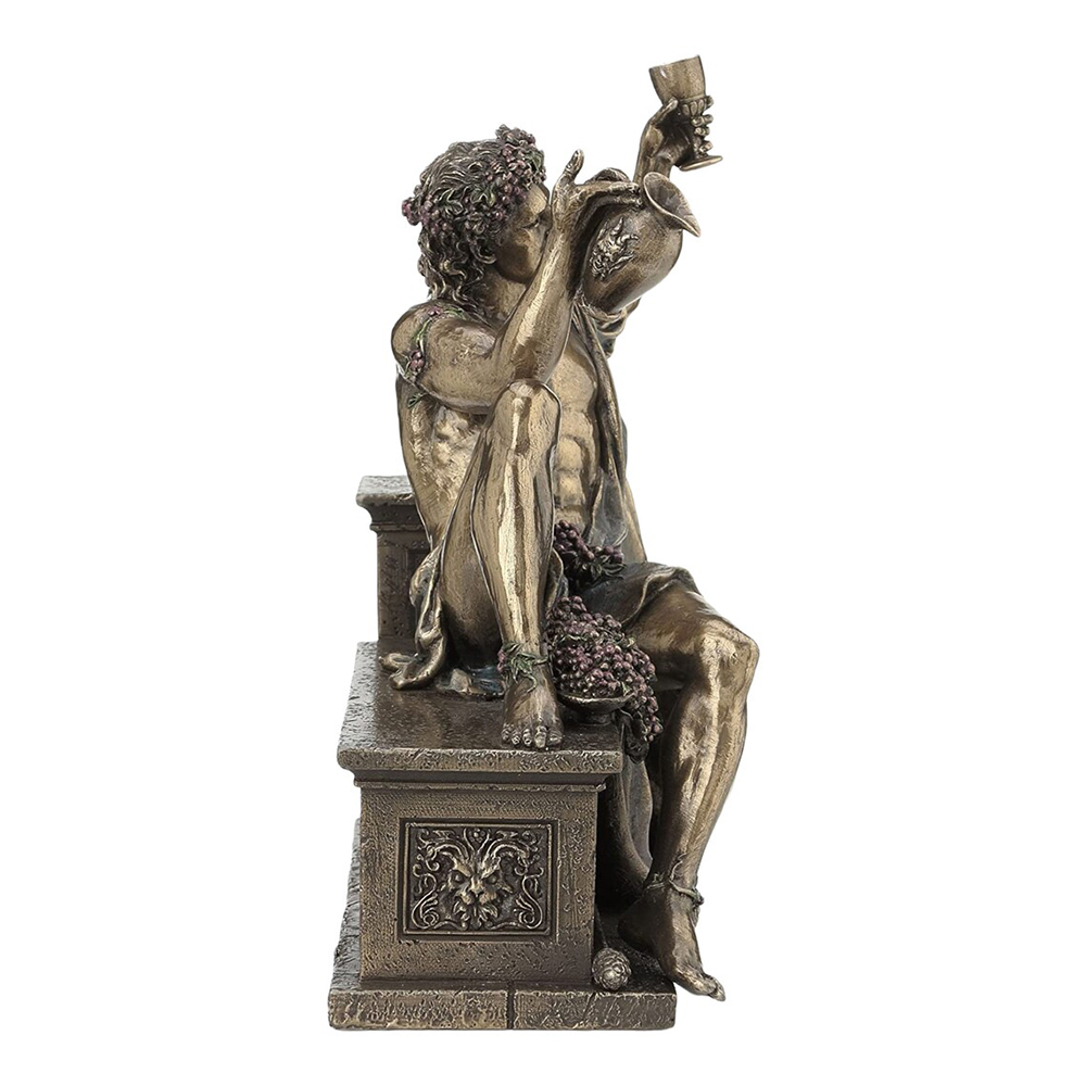 Side bronze Bacchus God of Wine Statue