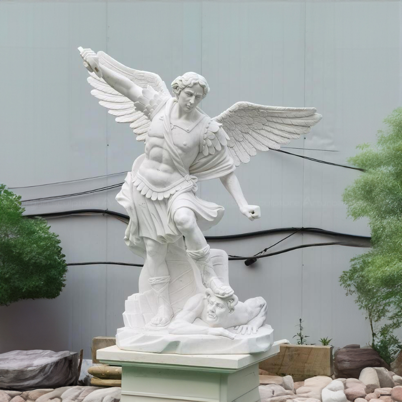 St Michael Stone Statue outdoor