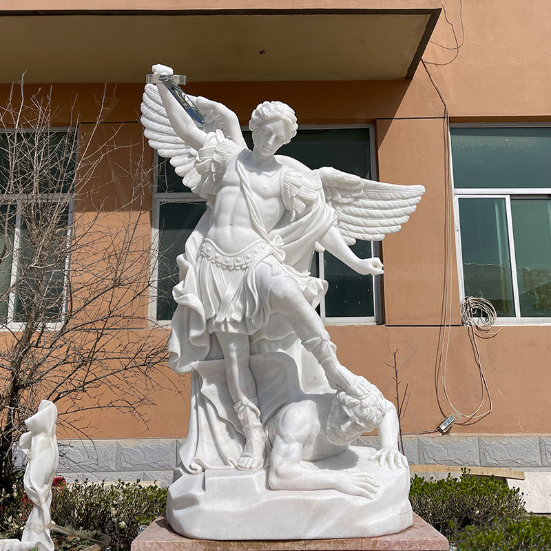 St Michael the Archangel Marble Statue outdoor