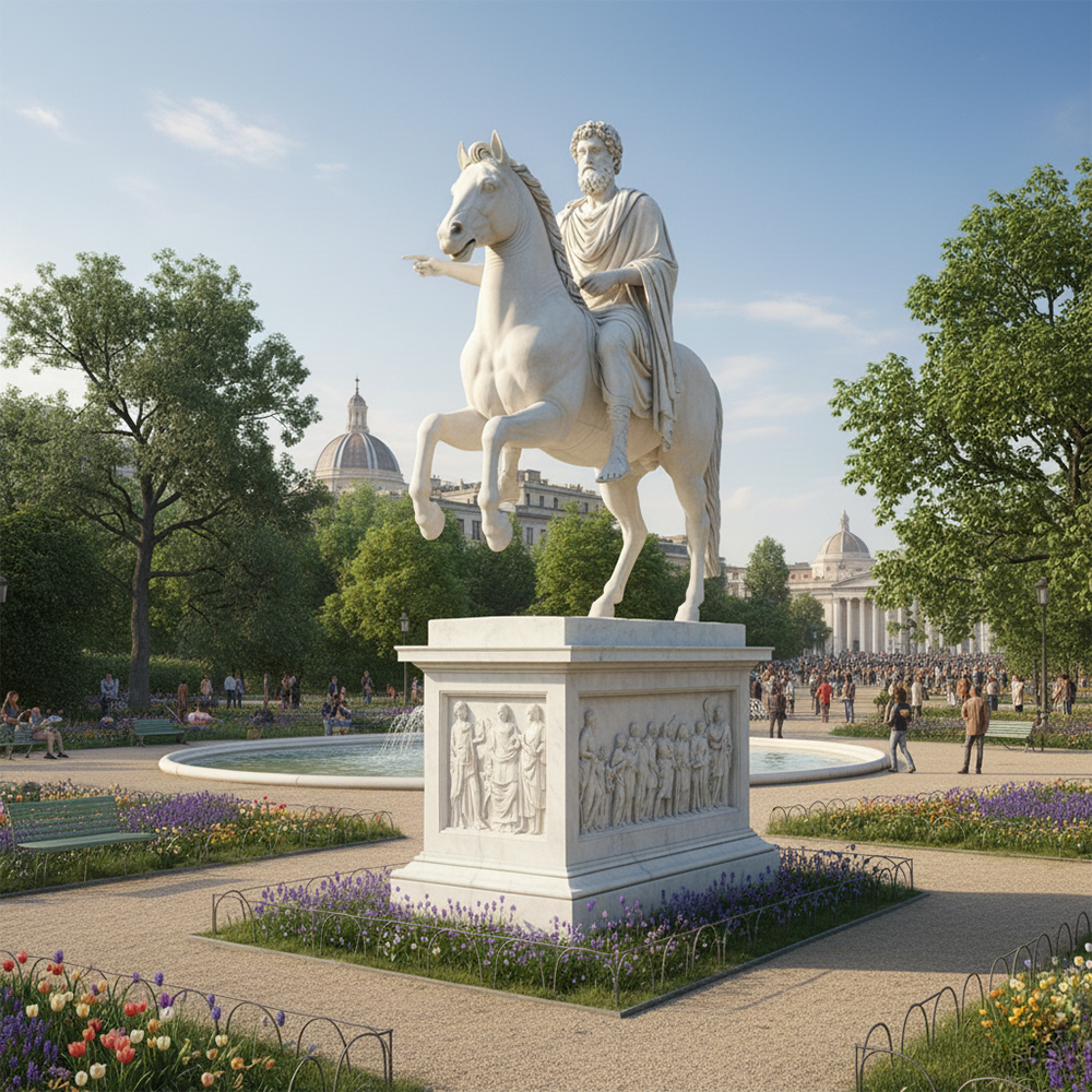The Equestrian Statue of Marcus Aurelius marble