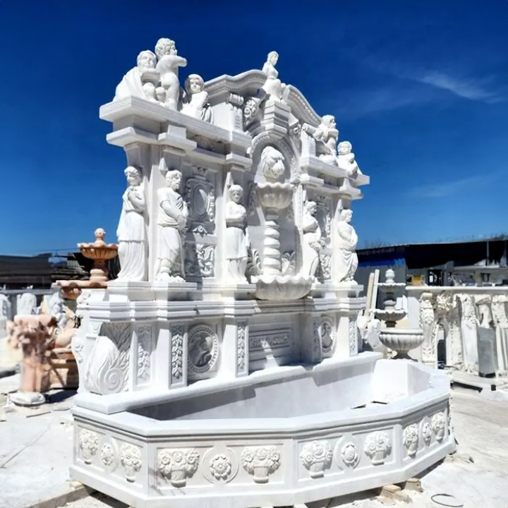 Vintage Renaissance Marble Wall Fountain design
