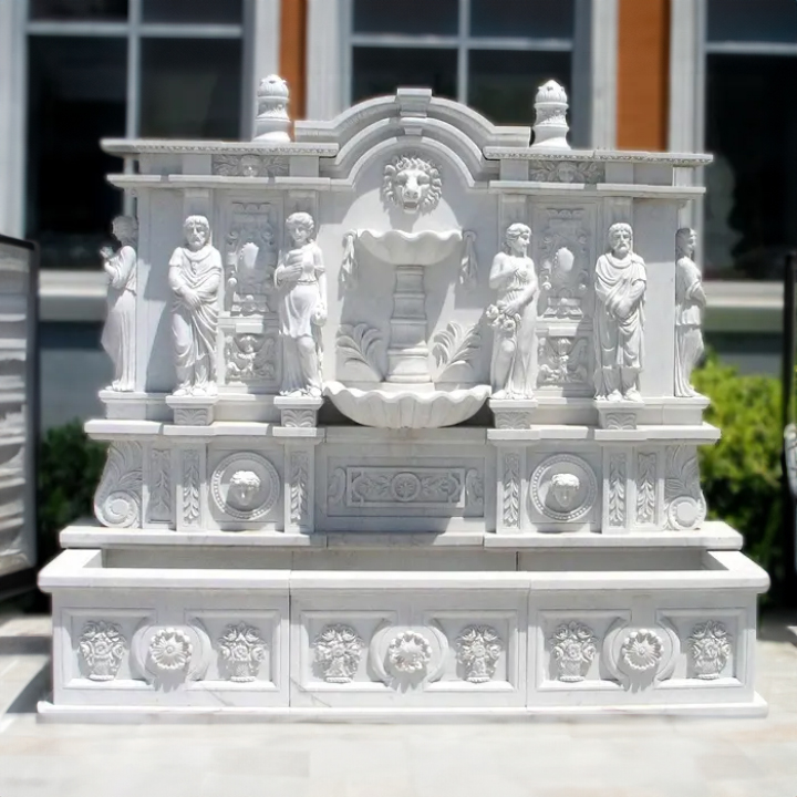 Vintage Renaissance Marble Wall Fountain outdoor