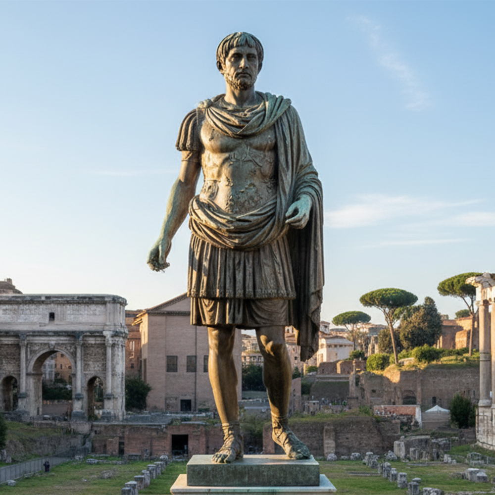 bronze Roman Imperial Sculpture figure