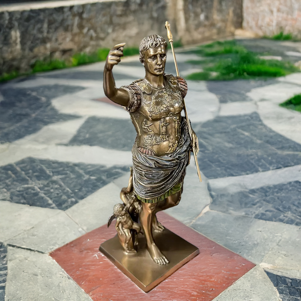 bronze Statue Roman Emperor outdoors