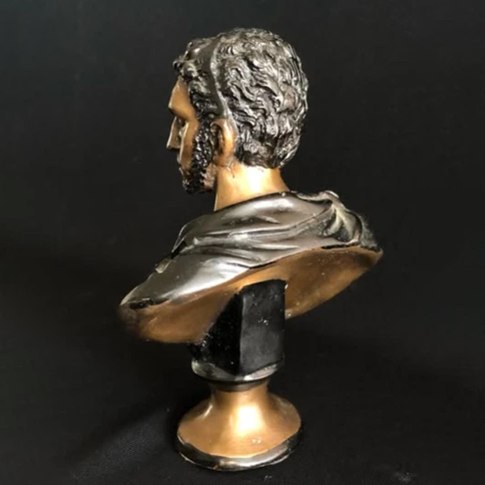 bronze caracalla bust sculpture rear