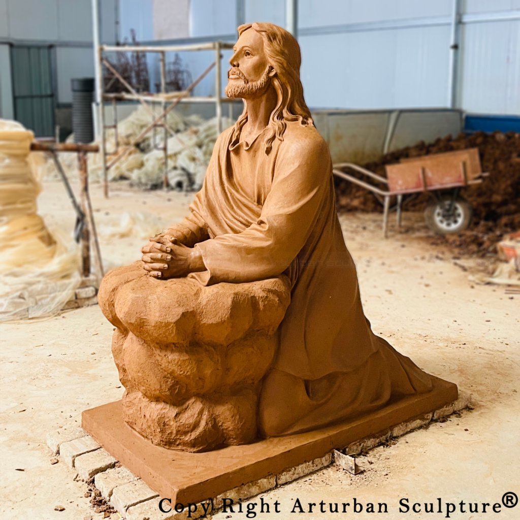 clay mold of Gethsemane Jesus statue for sale (1)