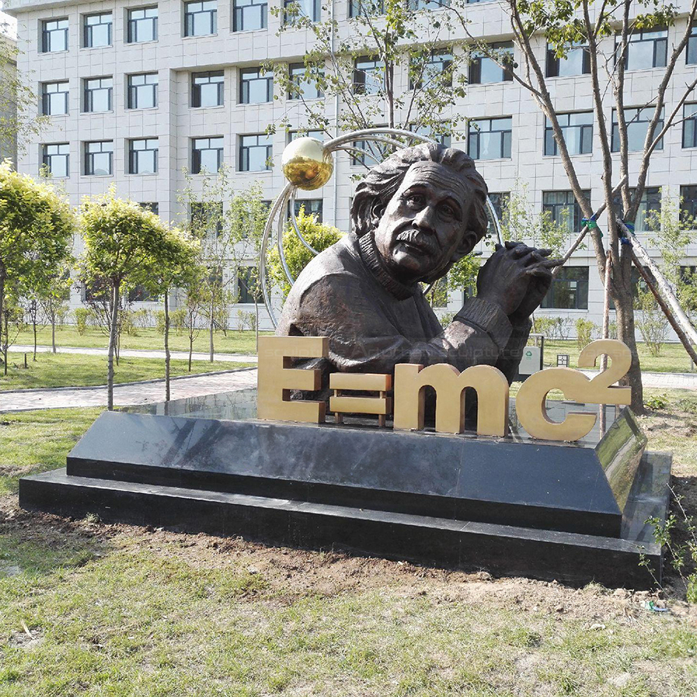 large Einstein Bust bronze Sculpture