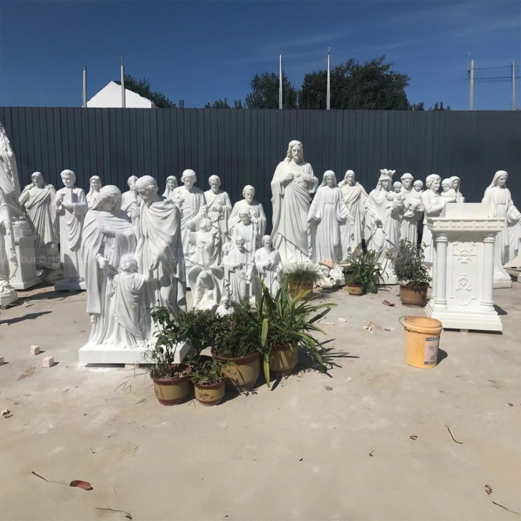 marble christian statues