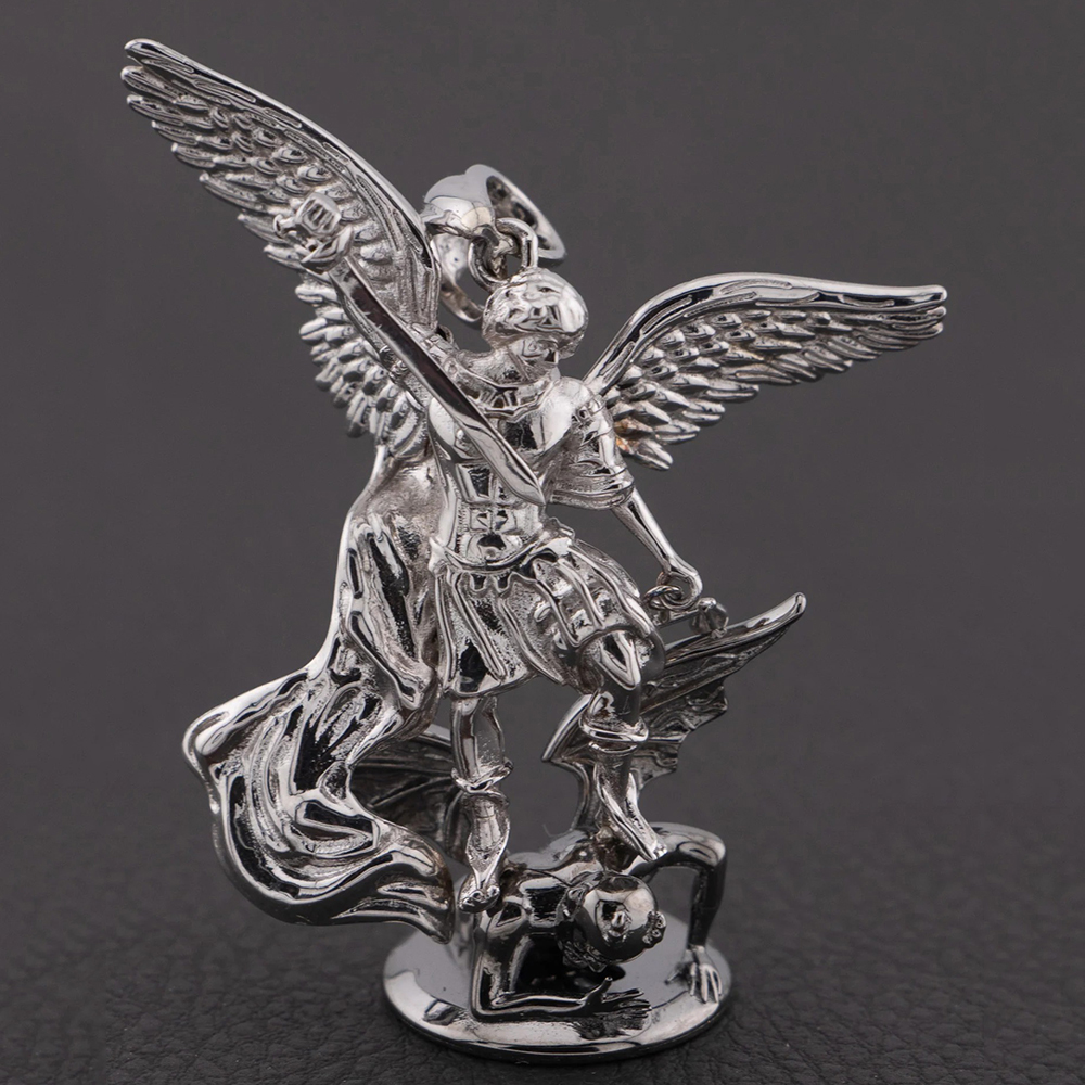 siver-Metal-St-Michael-Statue-stainless-steel-figure