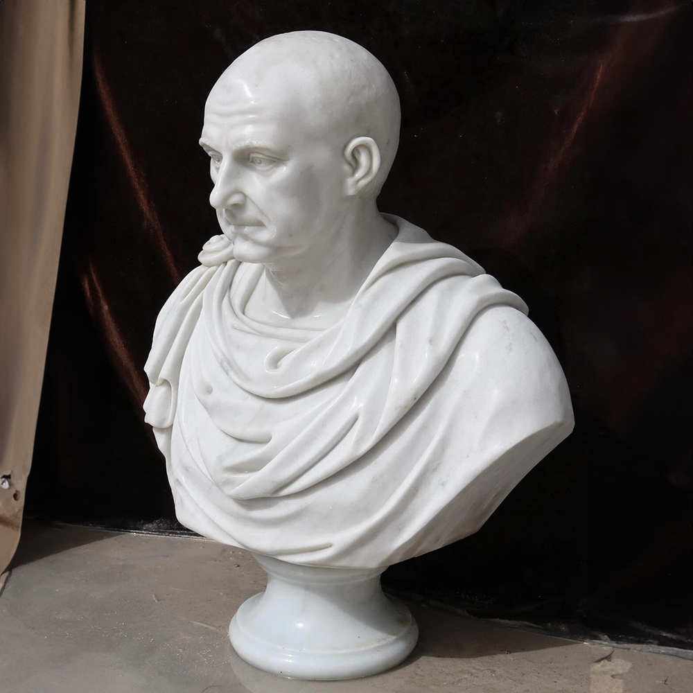 white marble Bust of Scipio Africanus for study room